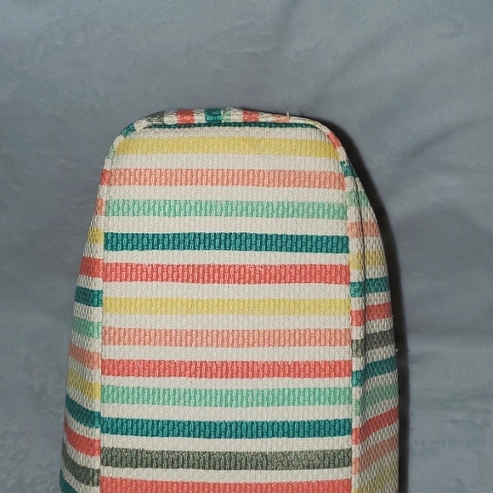 Talbots Rainbow Striped Zipper Top Tote - Picture 11 of 14